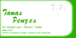 tamas penzes business card