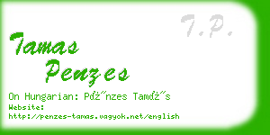 tamas penzes business card